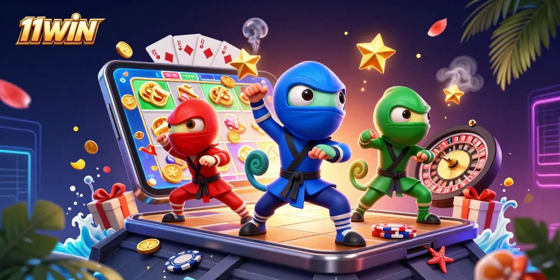 Engage in thrilling action with 11WIN: ninja chameleon trio showcases dynamic casino gameplay.