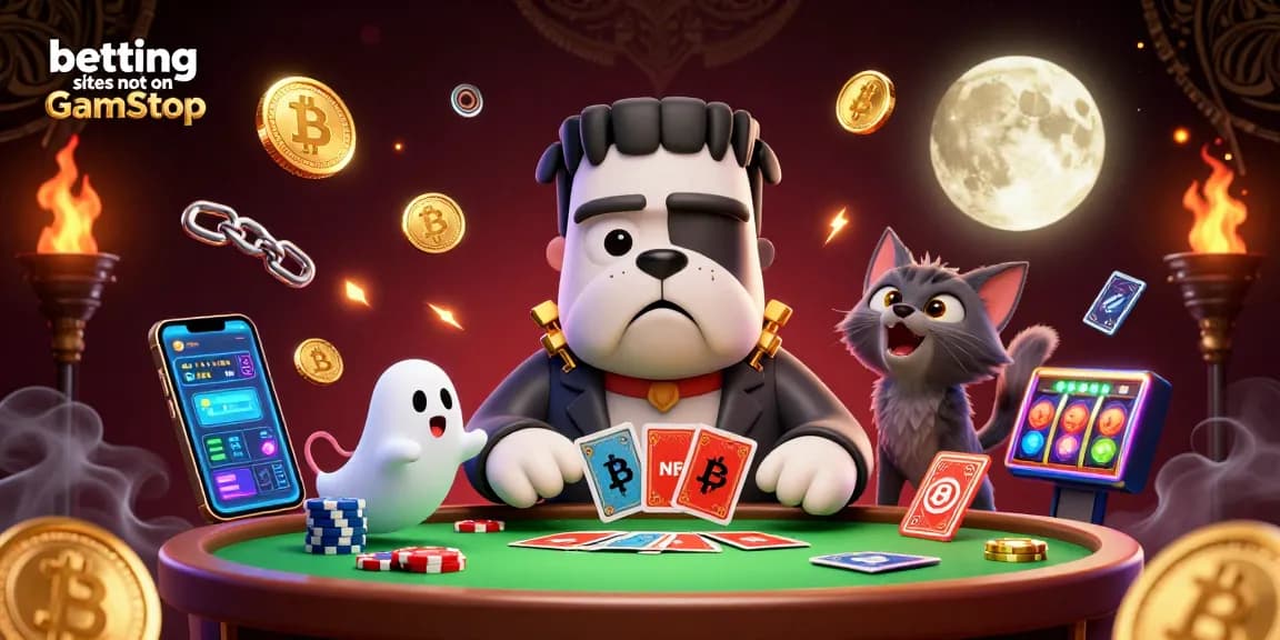 Experience thrilling gameplay at betting sites not on GamStop with our lively 3D illustration.