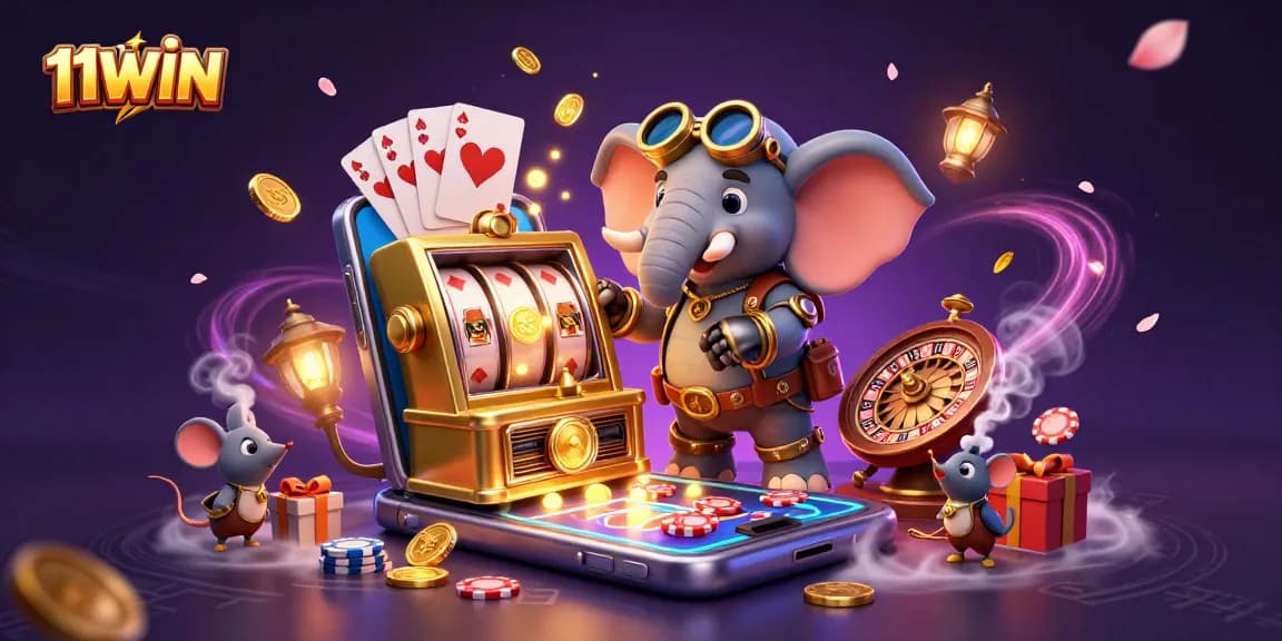 11WIN offers a captivating steampunk-themed slot experience, showcasing vibrant visuals and engaging gameplay.