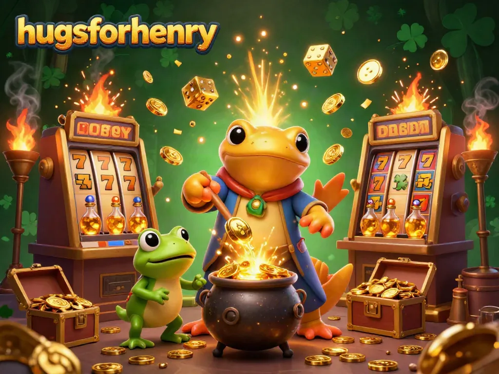 Engage with hugsforhenry as a golden salamander alchemist conjures gold coins amidst dynamic casino action.