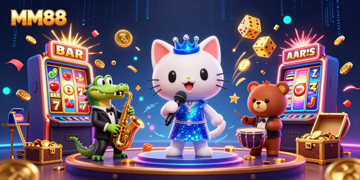 Experience the excitement of MM88 with vibrant casino games, including jackpots and colorful animations.