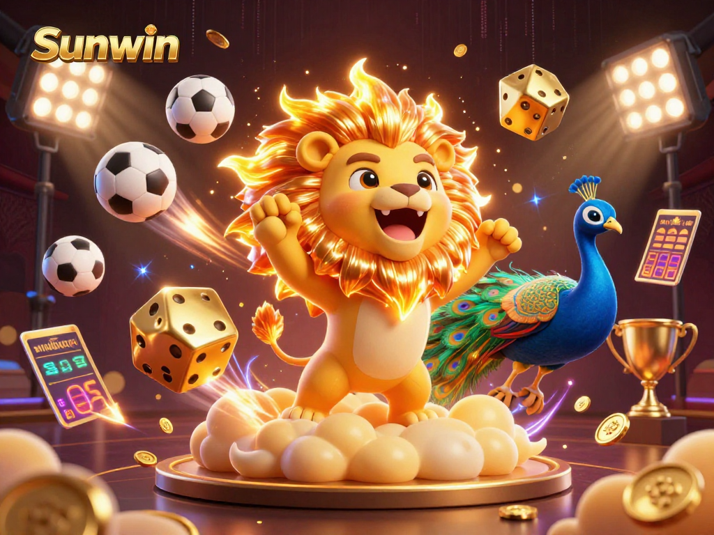 Experience thrilling gaming at Sunwin with dynamic sports elements and golden visuals.