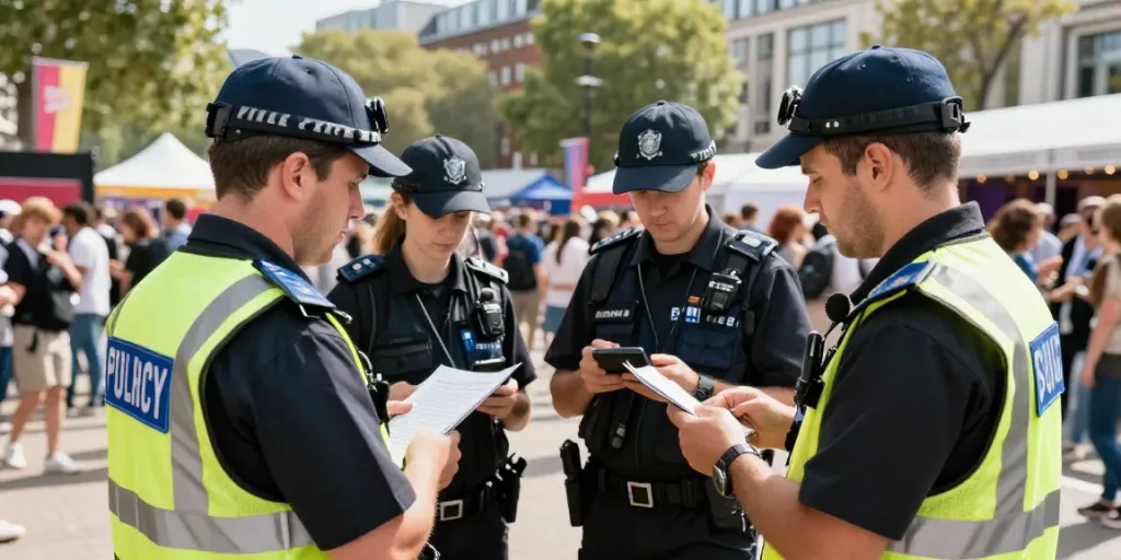 Security professionals ensuring safety at a London event, trusted service provider.