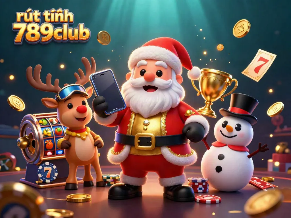 Experience excitement with rút tiền 789club, featuring cartoon characters in a vibrant casino scene.