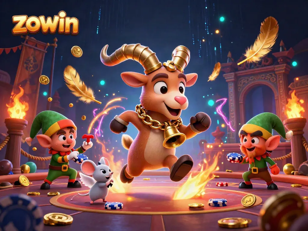 Gain excitement with zowin at a vibrant holiday-horror casino filled with festive characters and action.