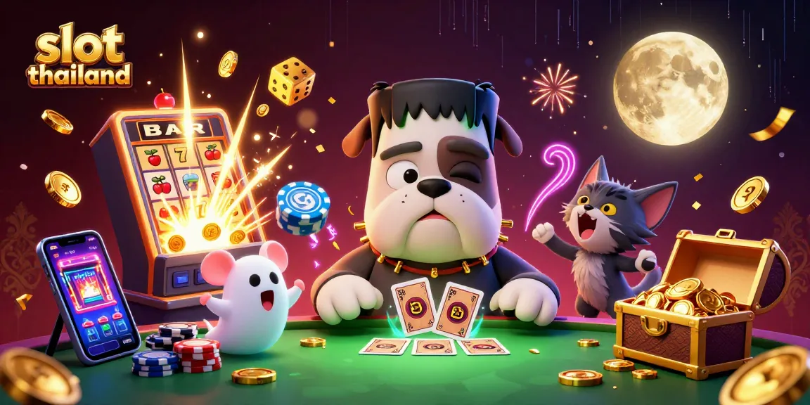 Experience thrilling slot gaming at slot thailand with dynamic characters and jackpot excitement in a vibrant casino scene.