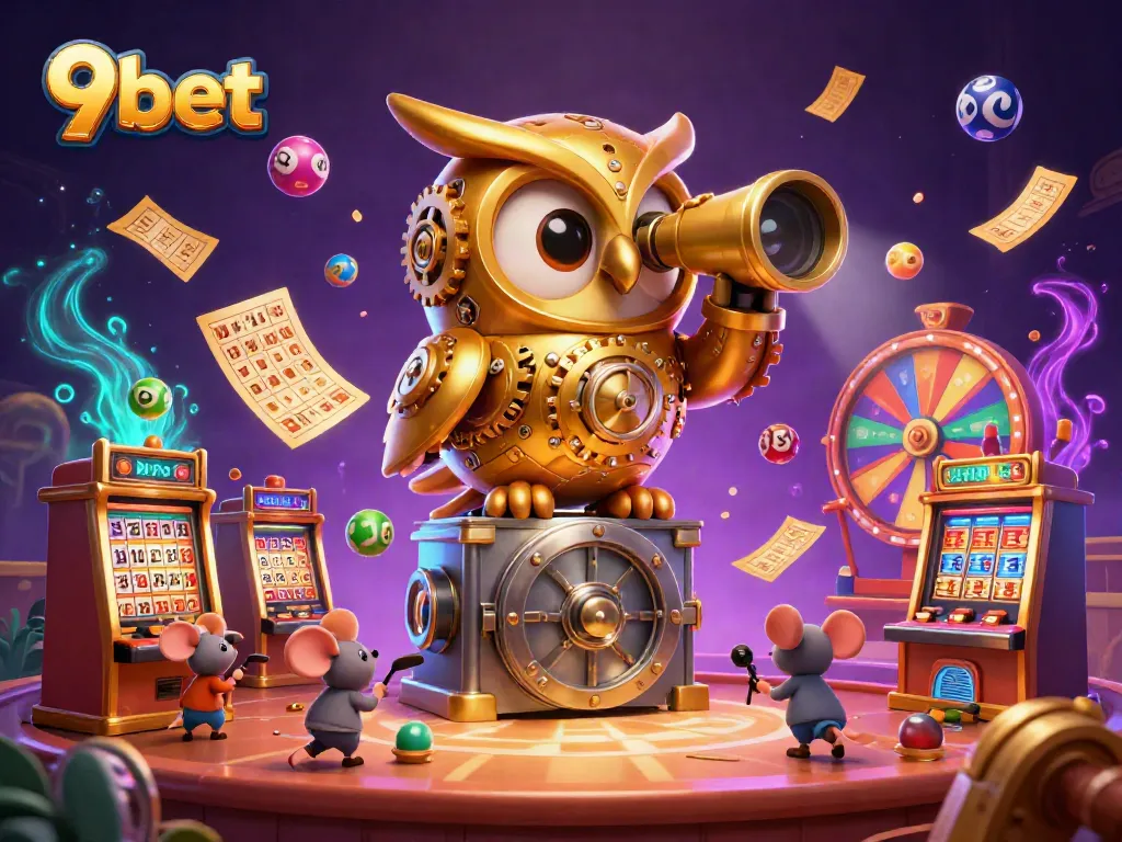 Experience thrilling game action with 9bet's vibrant casino scene full of lottery elements.