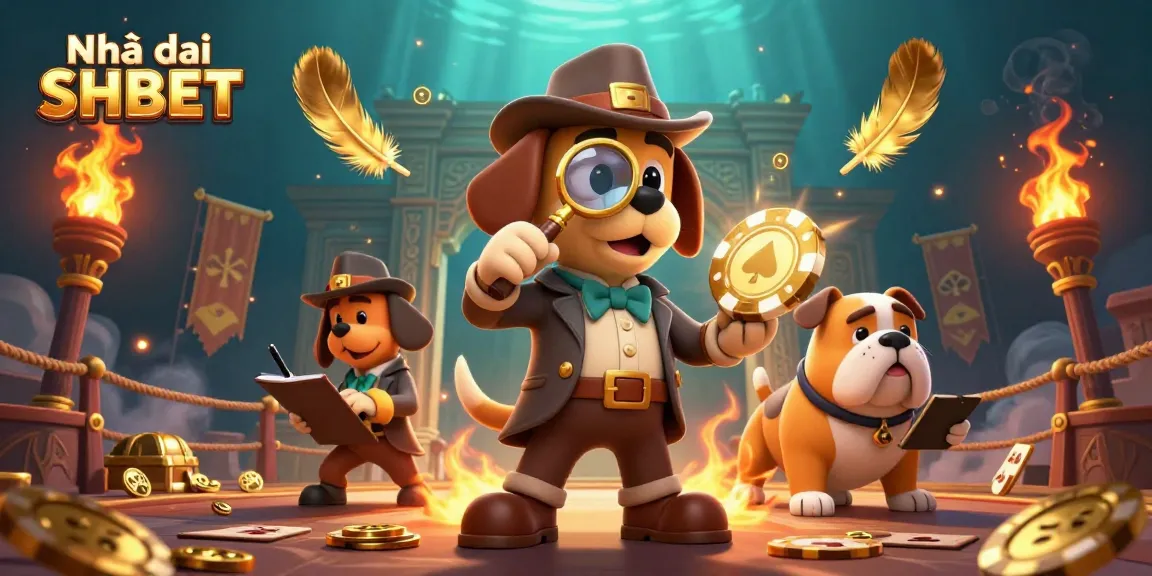 Engage in winning strategies at Nhà cái SHBET with vibrant 3D casino illustration of treasure hunting.