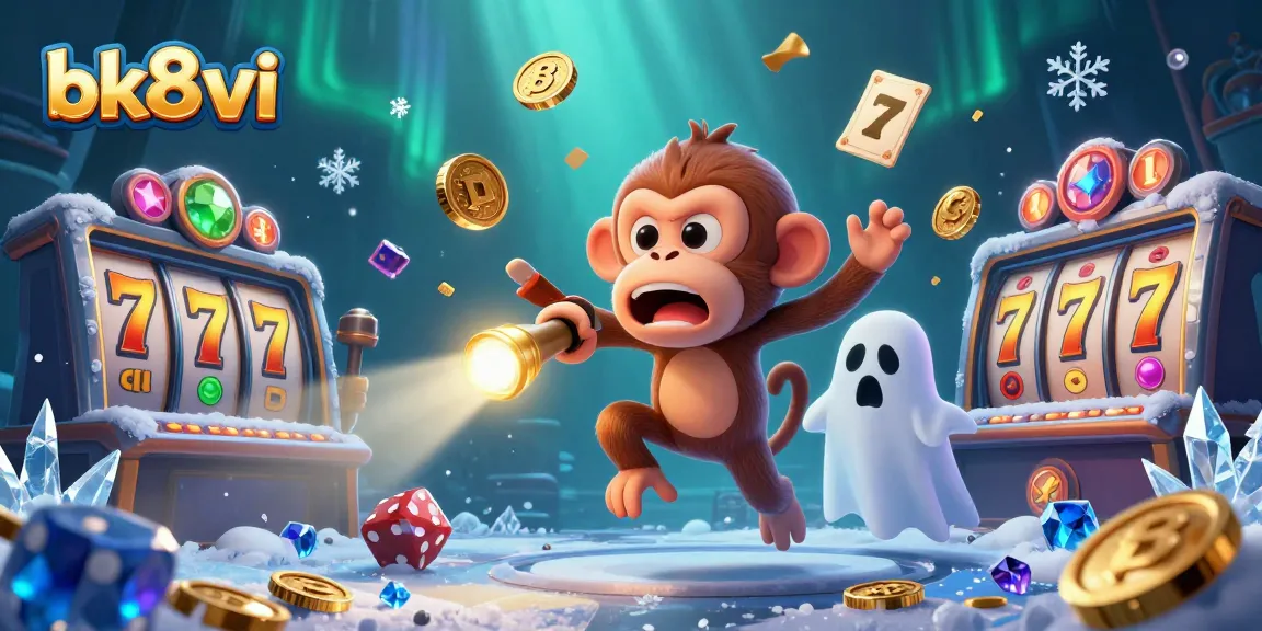 Engage in thrilling 3D casino action with bk8vi, featuring magical golden coins and dynamic slot reels.
