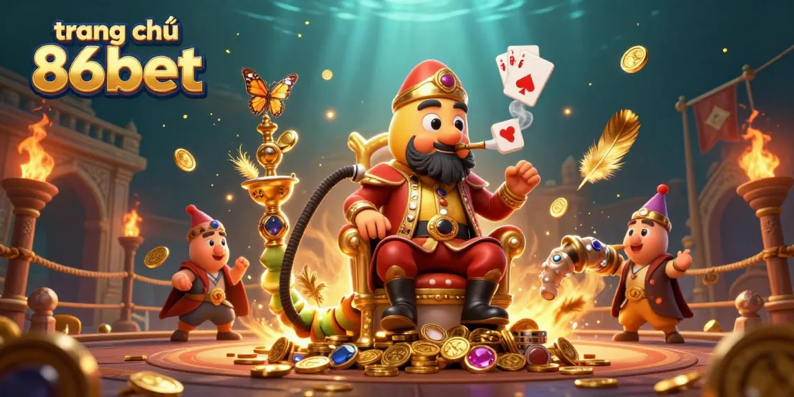 Engage in thrilling gameplay at trang chủ 86bet with its vibrant casino illustration showcasing poker hands and dynamic elements.