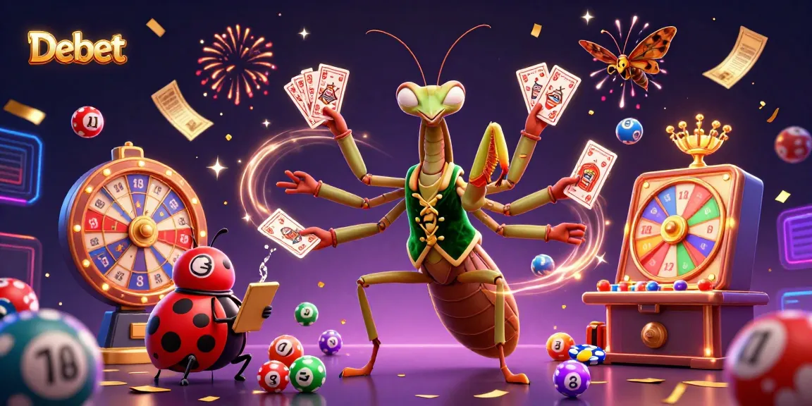 Experience the thrill of Debet with a vibrant casino scene filled with dynamic games and energy.