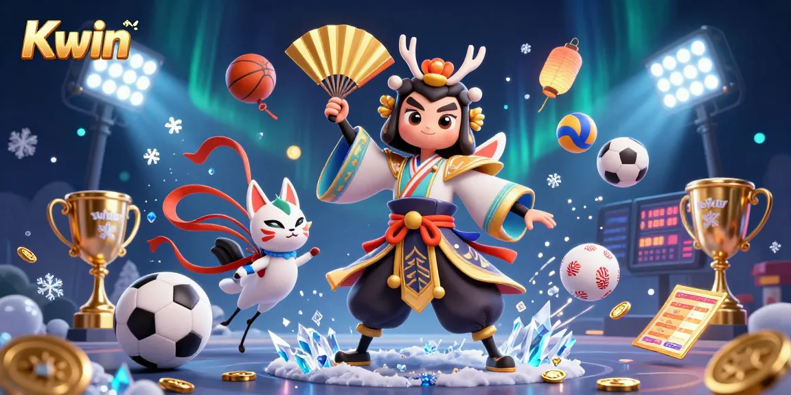 Kwin prepares for an exciting gaming adventure with vibrant characters amidst a casino atmosphere.