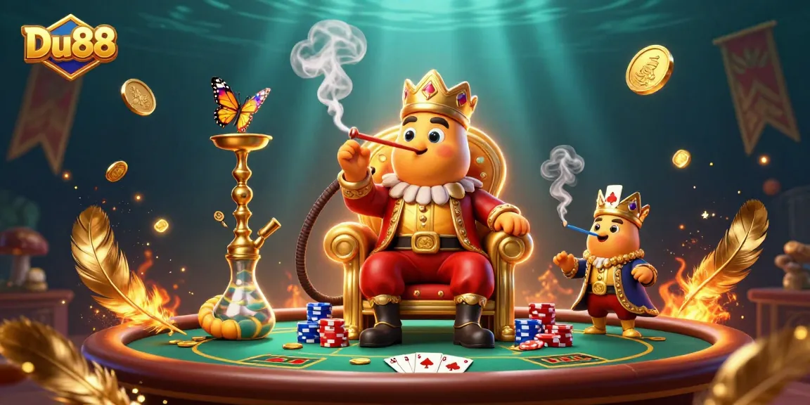 Experience Du88 poker with vibrant characters and rich casino elements in a dynamic 3D scene.