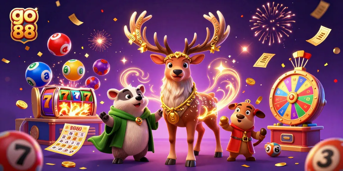 Experience go 88's thrilling gaming world with vibrant characters and exciting slot game elements.