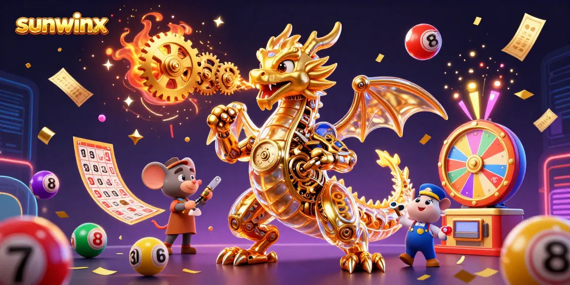 Experience sunwinx's exciting digital casino action with vibrant lottery elements and a dragon mechanic.