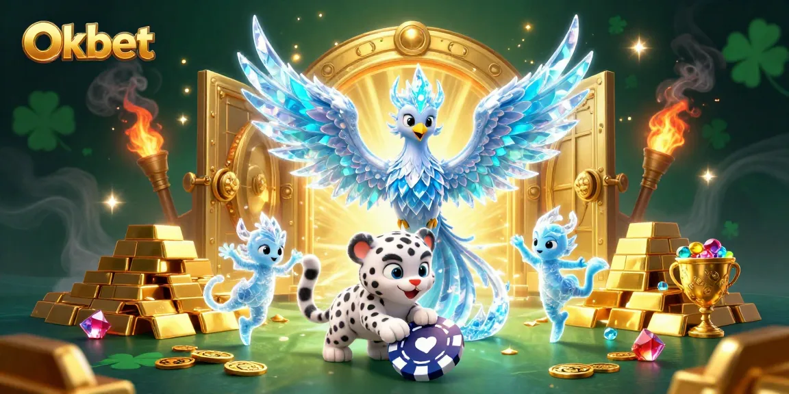 Experience the thrill of Oxbet with an enchanting 3D illustration of a phoenix and casino riches.