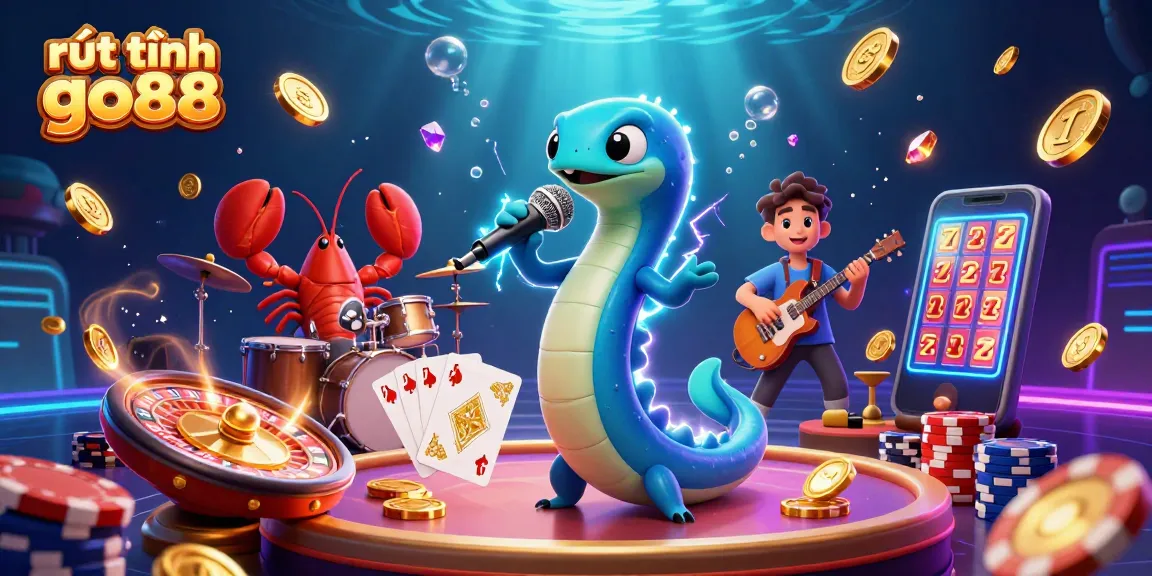Engage with rút tiền go88 in a vibrant underwater casino scene featuring dynamic characters and gaming elements.