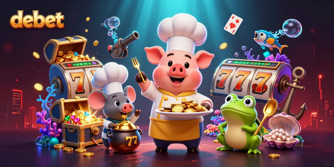Engage in thrilling casino fun with debet, where pig chefs and gold coins create excitement.