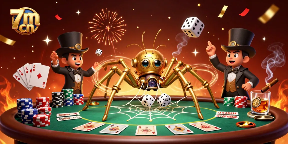 Experience the thrill of 7m cn with vibrant 3D cartoon characters amidst a rich casino scene.